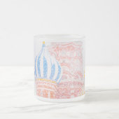 吹雪の中の聖バジル大聖堂 フロストグラスマグカップ (中央)