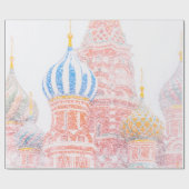 吹雪の中の聖バジル大聖堂 ラッピングペーパー (フラット)