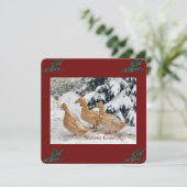 吹雪の中の3ダックパレード休日はがき シーズンカード (スタンド正面)