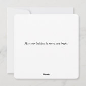 吹雪の中の3ダックパレード休日はがき シーズンカード (裏面)