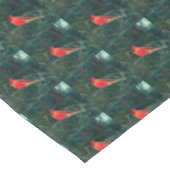 吹雪の冬の（鳥）ショウジョウコウカンチョウ – 拡張 テーブルクロス (アングル)