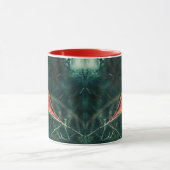 吹雪の冬の（鳥）ショウジョウコウカンチョウ – 拡張 マグカップ (中央)