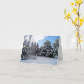 吹雪の後クリスマス折り畳みグリーティングカード カード (黄色い花)