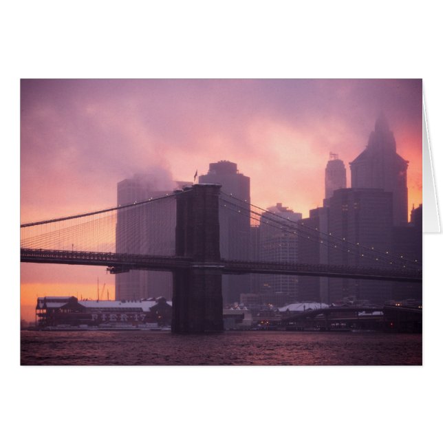 吹雪の間のブルックリン橋 (正面横)