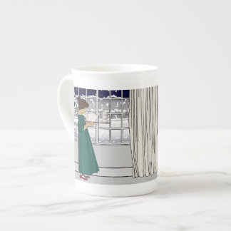 吹雪の骨灰磁器のマグの茶 ボーンチャイナマグカップ