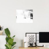 吹雪//ブリザード風のスキリフト ポスター (ホームオフィス)