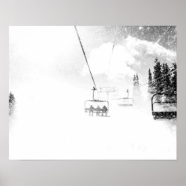 吹雪//ブリザード風のスキリフト ポスター