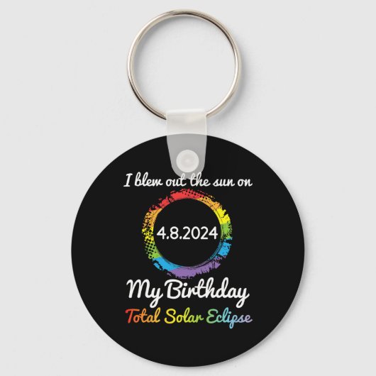 吹4 8 24私の誕生日合計太陽の キーホルダー (正面)