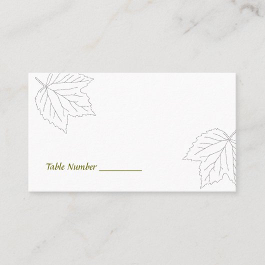 吹Maple Leaf表番カード プレイスカード (正面)