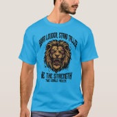 吼えろ ライオンTシャツ - 国家の強さ Tシャツ (正面)