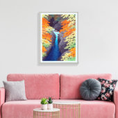 吾妻峡、吾妻峡、河瀬蓮井、ウッドカット キャンバスプリント (インサイチュ (リビング))