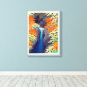 吾妻峡、吾妻峡、河瀬蓮井、ウッドカット キャンバスプリント (インサイチュ (ウッドフロア))