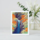 吾妻峡、吾妻峡、河瀬蓮井、ウッドカット ポストカード (スタンド正面)