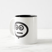 呆然とさせた顔 ツートーンマグカップ (正面左)