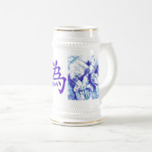 呉偉インスピレーションの巨大なマグカップ ビールジョッキ (正面右)