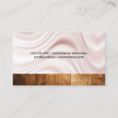 呉服織物シルク |木目パネル 名刺 (裏面)