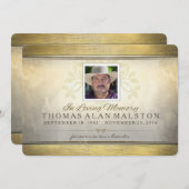 告別式の写真の招待金生命の樹 招待状 (正面/裏面)