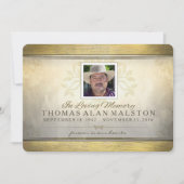 告別式の写真の招待金生命の樹 招待状 (正面)