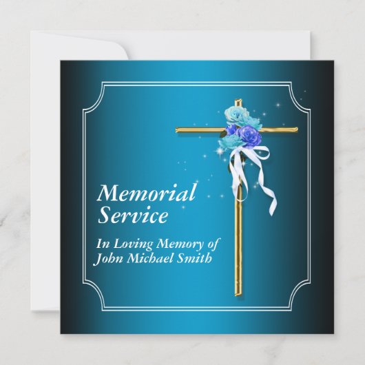 告別式の招待の発表の記憶 招待状 (正面)