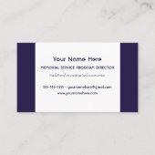 告別式の番組編成者のエレガントな青 名刺 (正面)