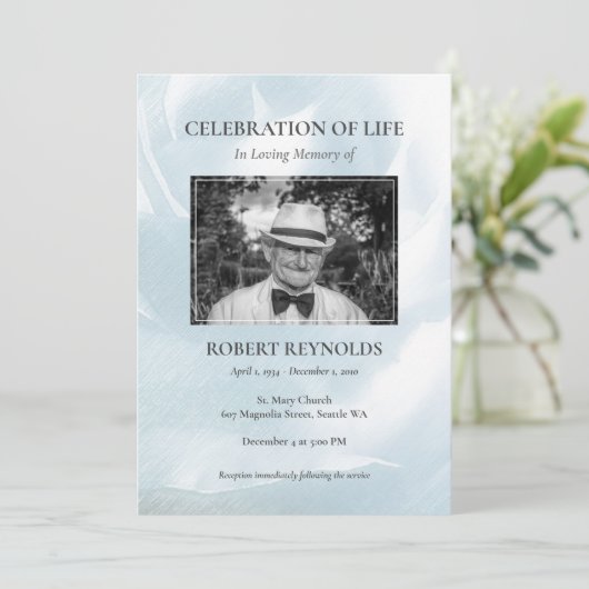 告別式の発表 招待状 (スタンド正面)