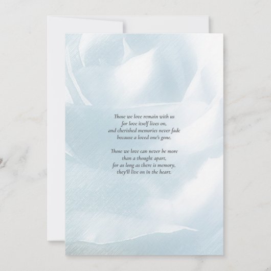 告別式の発表 招待状 (裏面)