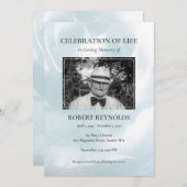 告別式の発表 招待状 (正面/裏面)