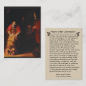 告白の神聖なカードの後の放蕩な息子の祈りの言葉 名刺 (正面/裏面)