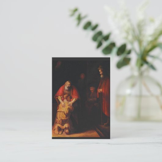 告白の神聖なカードの後の放蕩な息子の祈りの言葉 名刺 (スタンド正面)