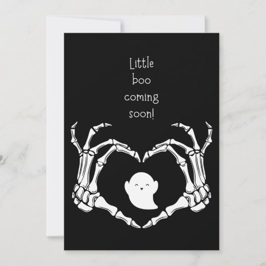 告知おもしろい妊娠Little boo's来 招待状 (正面)