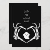 告知おもしろい妊娠Little boo's来 招待状 (正面/裏面)