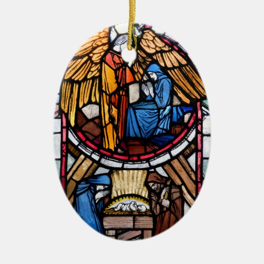 告知と出生オーナメント セラミックオーナメント (正面)