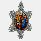 告知オーナメント スノーフレークピューターオーナメント (左)