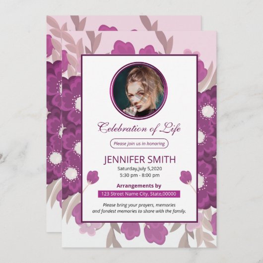 告知及び招待状 (正面/裏面)