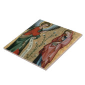 告知、c.1330 (パネルの油) タイル (側面)