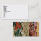 告知、c.1330 (パネルの油) 名刺 (正面/裏面)