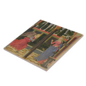 告知、c.1457 (パネルのテンペラ) タイル (側面)