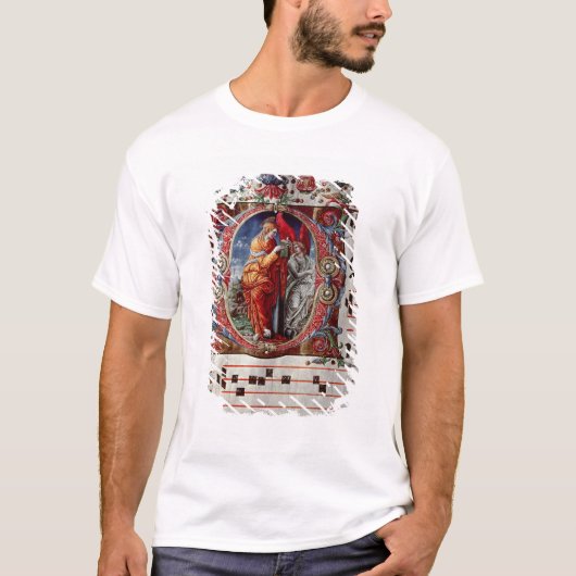 告知、historiated最初の「O Tシャツ (正面)