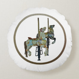 周かわいらしメリーりの回転木馬馬枕の周りに行く ラウンドクッション