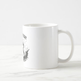 周はっきりした囲されたラインバックシルエット中仕掛け コーヒーマグカップ