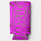 周りにピンク色クールだ スリム缶クーラー (正面)