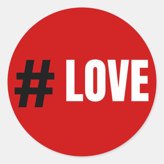 周りのすべてのステッカーを愛する ラウンドシール (正面)