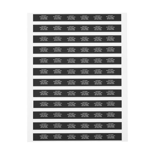 周回住所 シール ラップアラウンドラベル (シート)