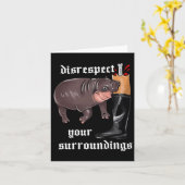 周囲を無視した面白デザインの牛伝 鄧 カード (黄色い花)