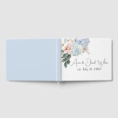 周年パーティーのためのアジサイの花束 ゲストブック (全面)