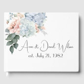 周年パーティーのためのアジサイの花束 ゲストブック (正面)