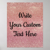 周年パーティー フォトプロップ ピンク ゴールド 誕生日 ポスター (正面)