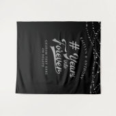 周年フォトバックドロップ # 永遠への年数 タペストリー (正面(横))