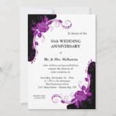 周年ローズ（紫） 招待状 (正面)