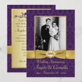 周年結婚記念日の招待状 招待状 (正面/裏面)